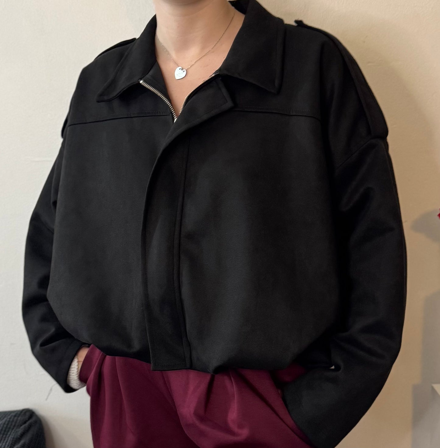 Veste large en suèdine Anna