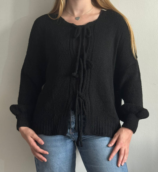 Cardigan à noeuds Ewa